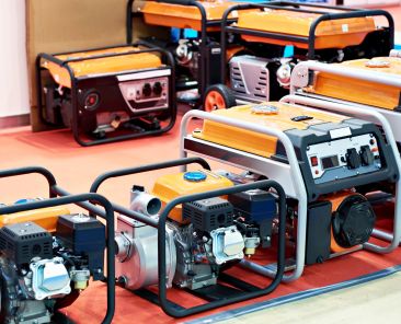 Gasoline electricity generators in store